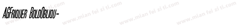 AGFriquer BoldObliqu字体转换